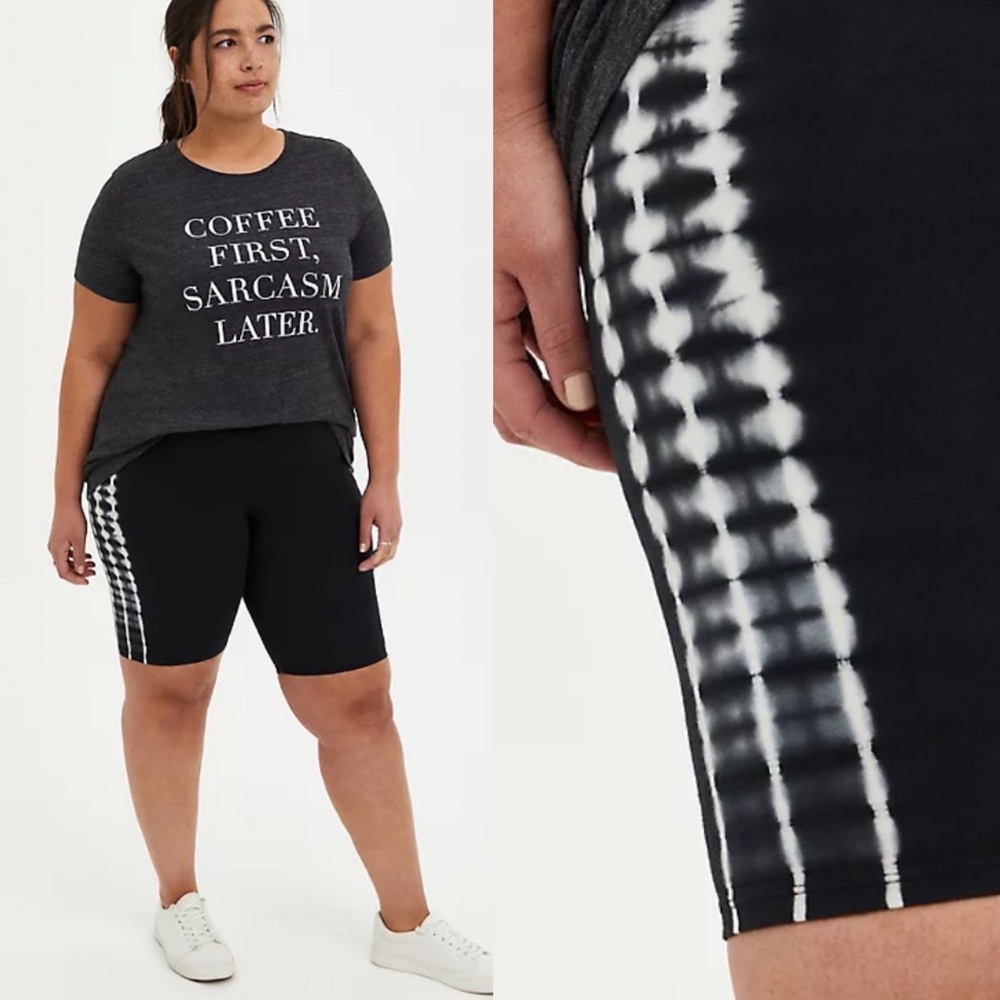 TORRID BLACK SIDE TIE DYE SHORT